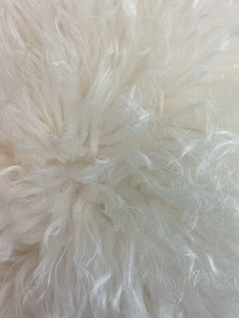 West Elm White Sheep Hair Pillows (2)